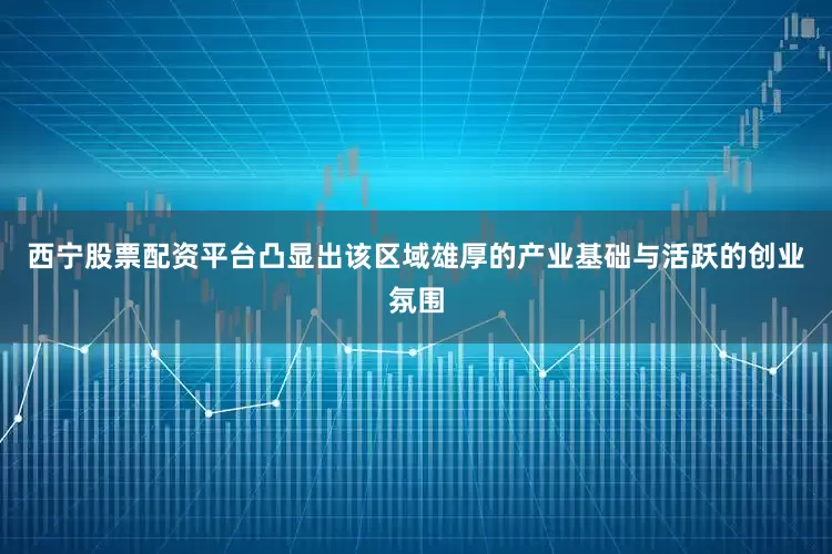 西宁股票配资平台凸显出该区域雄厚的产业基础与活跃的创业氛围