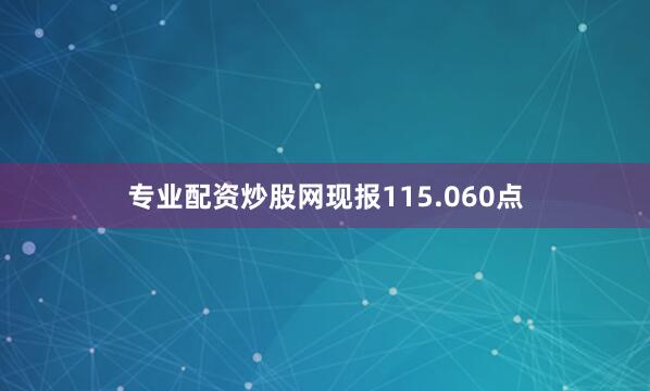 专业配资炒股网现报115.060点